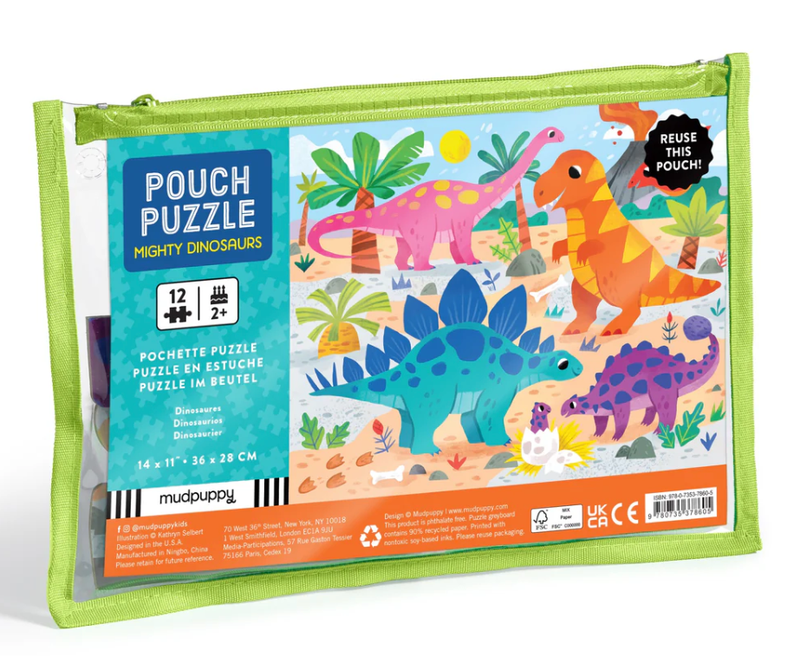 Mighty Dino 12-Piece Pouch Puzzle
