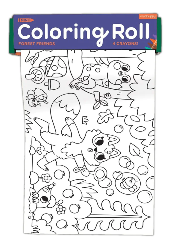 Forest Friends Mini Coloring Roll