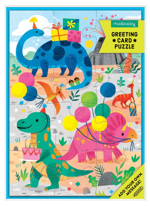 Dino Party Greeting Card Puzzle