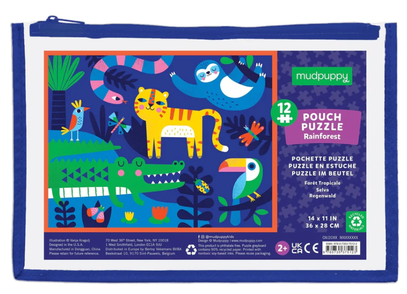 Rainforest 12 Piece Pouch Puzzle