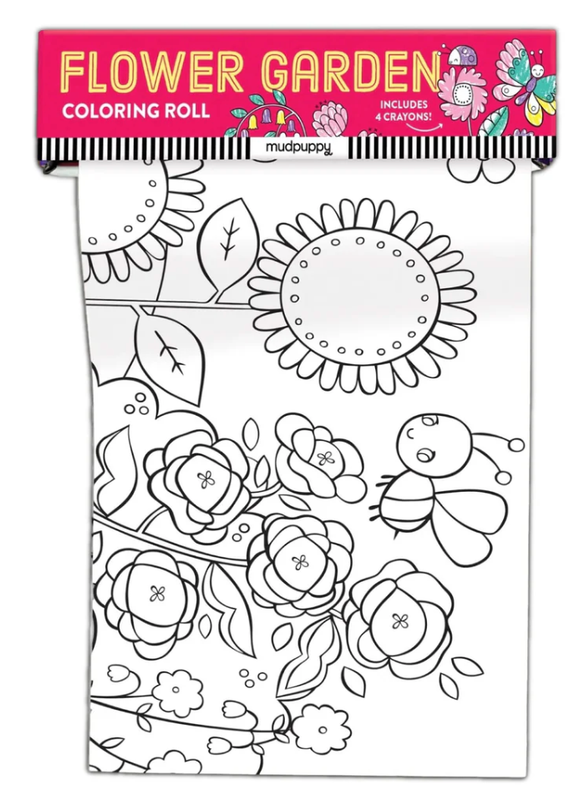 Flower Garden Mini Coloring Roll