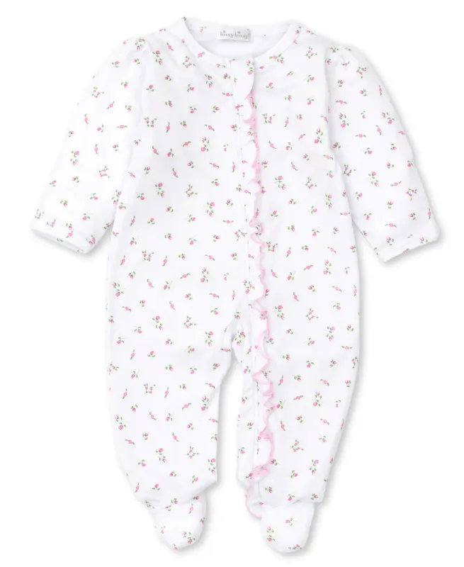 Garden Print Footie with Ruffle