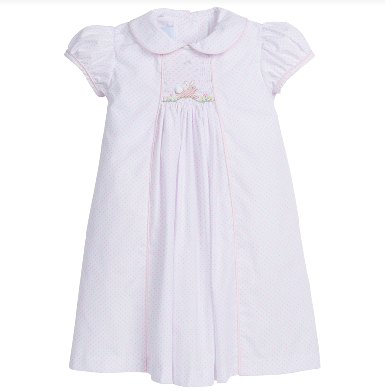 Chest Smocked Dress- Bunny