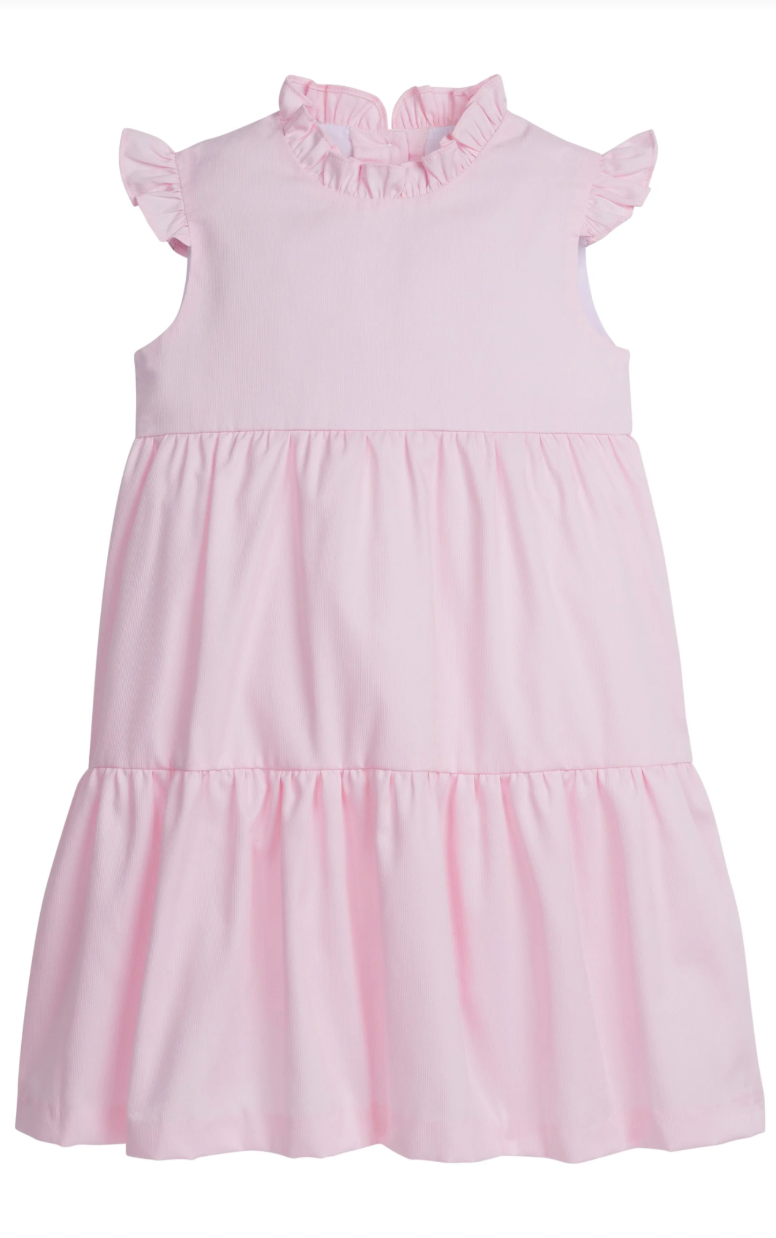 Tiered Charleston Dress- Light Pink Pique