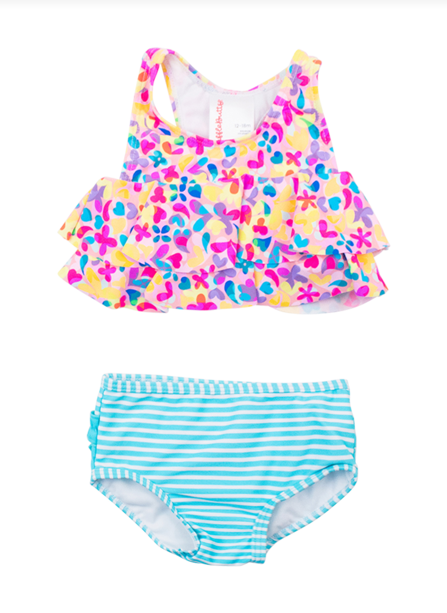 Vibrant Neon Flouce Bikini