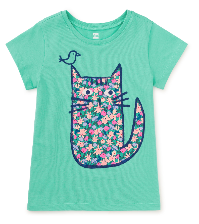 Floral Cat Graphic Tee