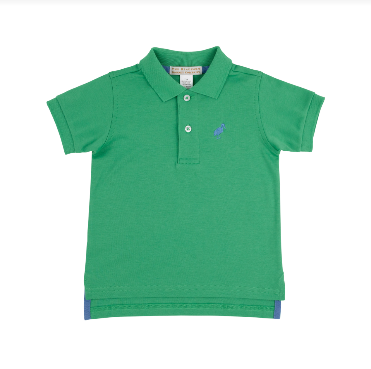 Prim and Proper Polo- Pima in Kiawah Kelly Green and Barbados Blue Stork