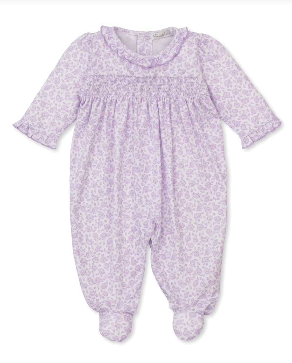 Lilac Summer Garden Smocked Footie