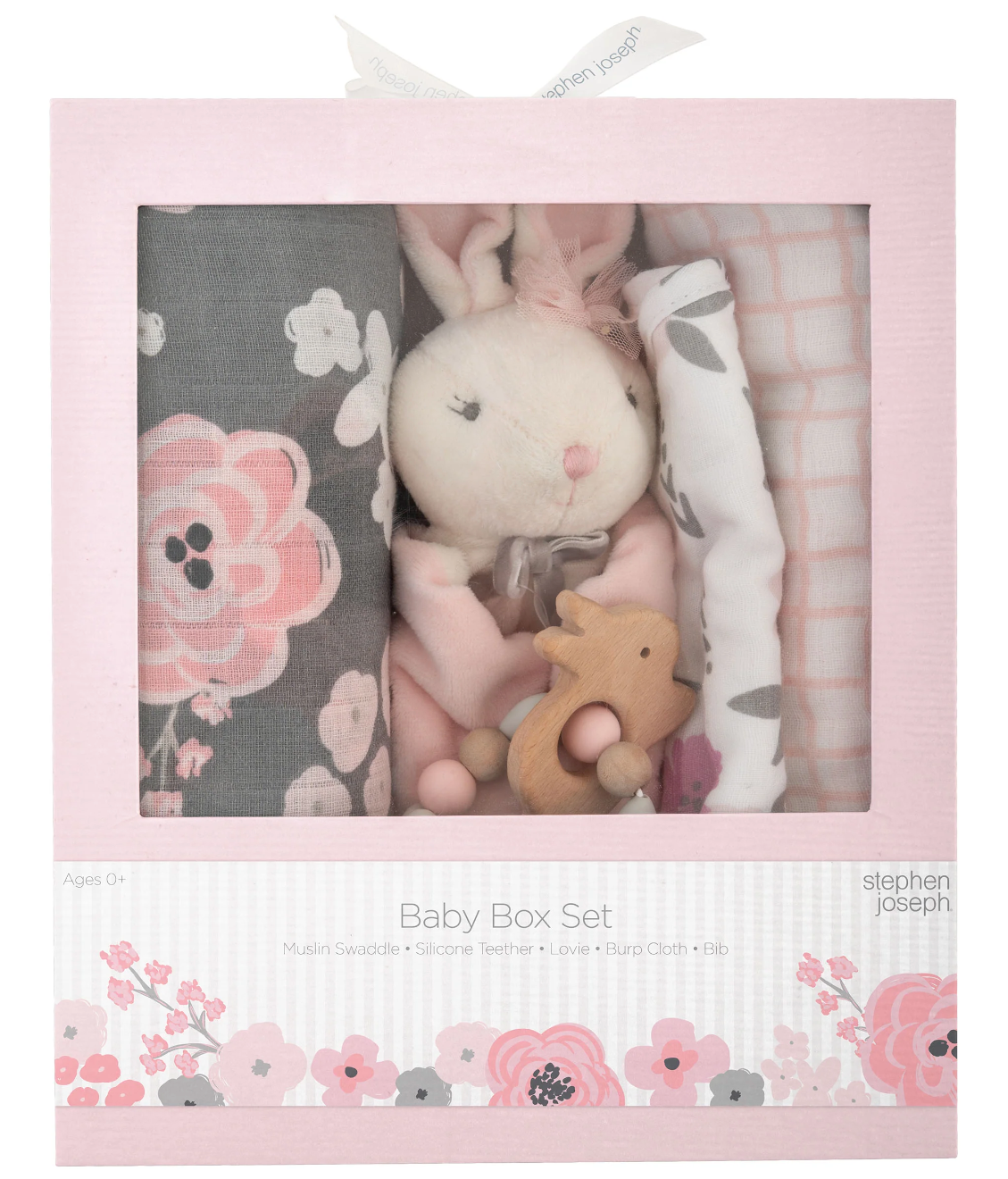 Baby Box Set- Charcoal Flower