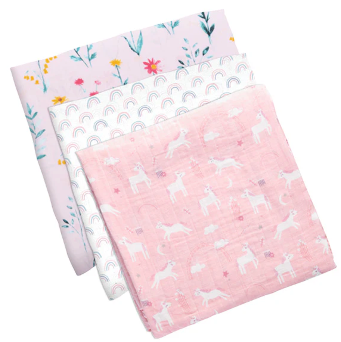 Muslin Blanket 3 Pack- Unicorn