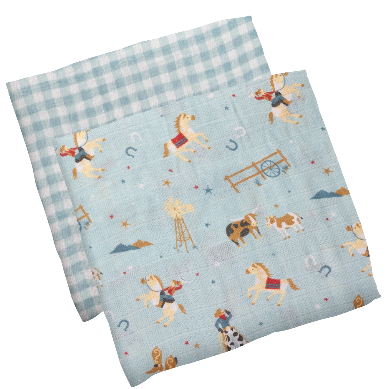 Muslin Blanket 2 Pack- Western