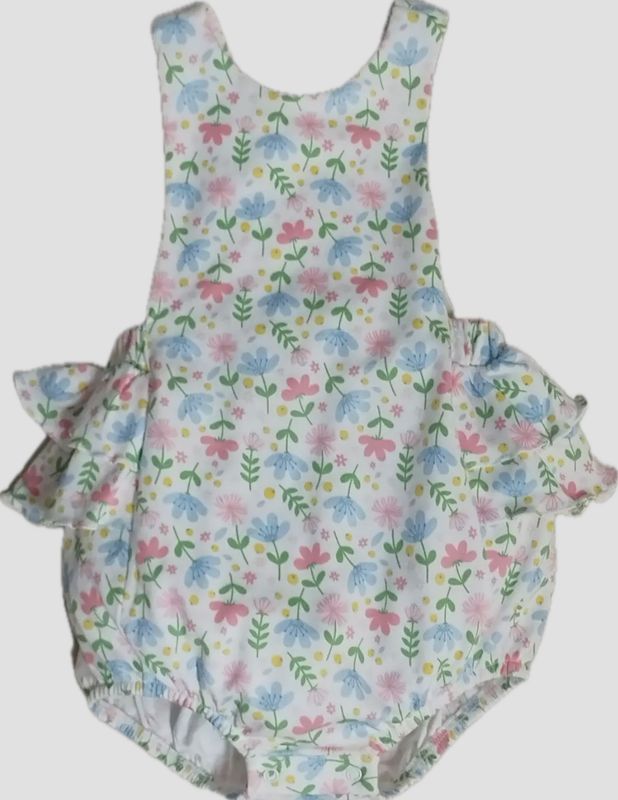 Girl's Sunsuit and Hat Set