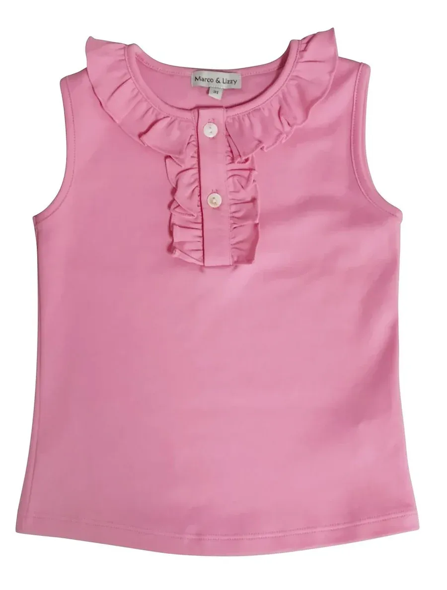 Girl's Fuchsia Pima Cotton Top