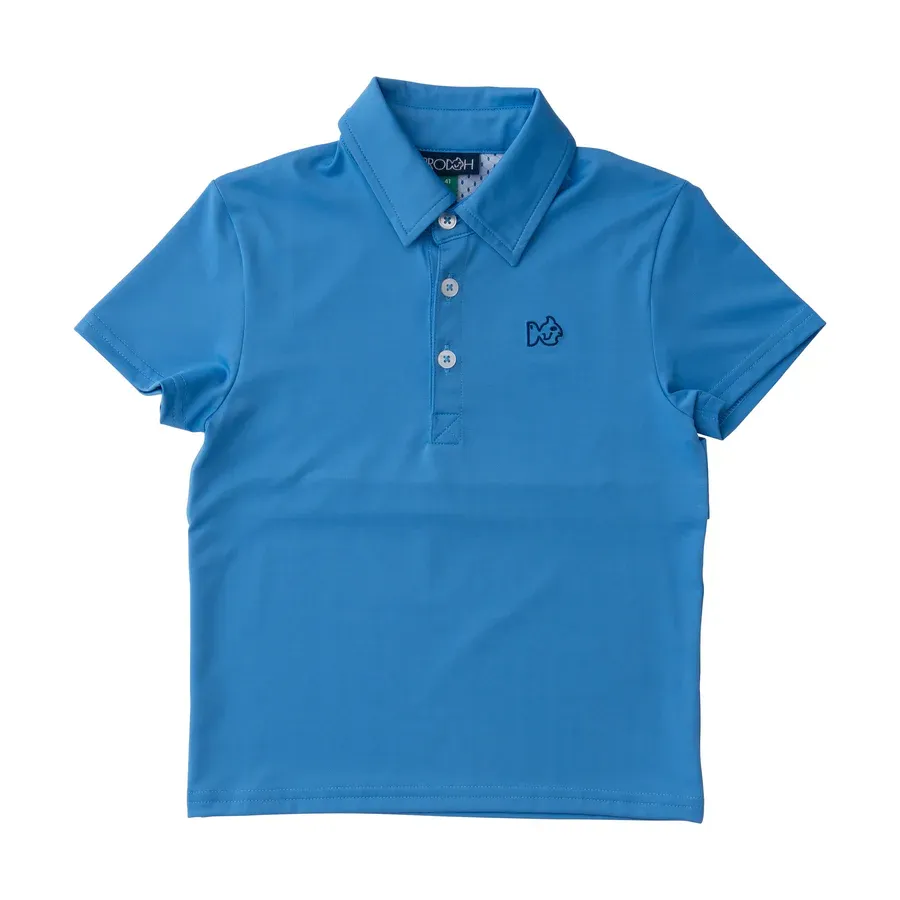 Marina Blue Boys Pro Performance Polo