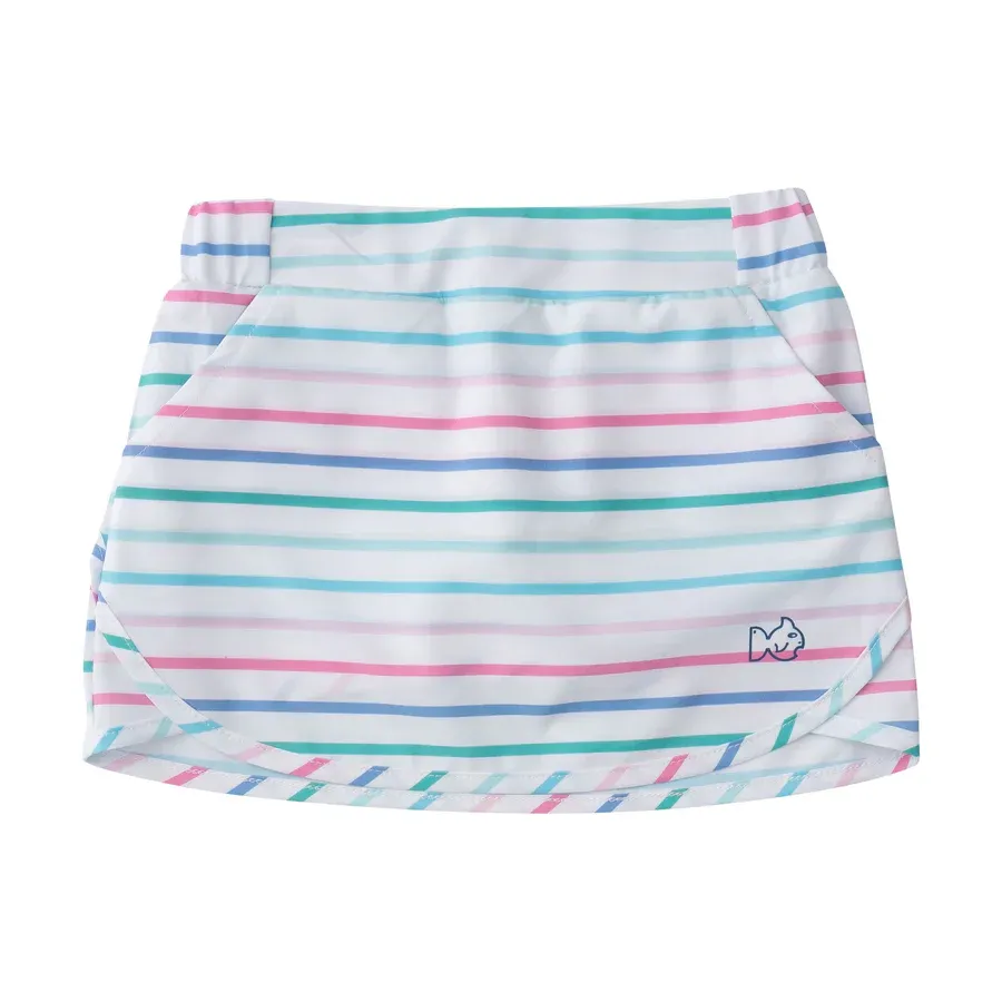 Pink Multicolor Stripe Skort