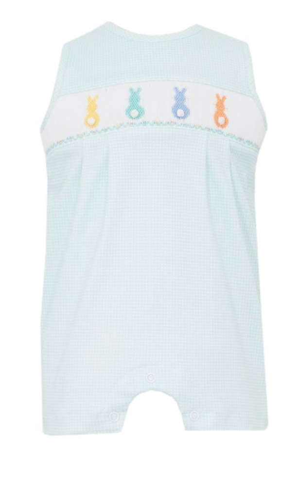Cotton Tails Aqua Check Knit Jon Jon