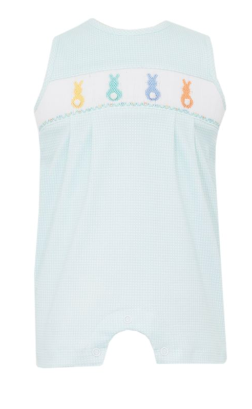 Cotton Tails Aqua Check Knit Jon Jon