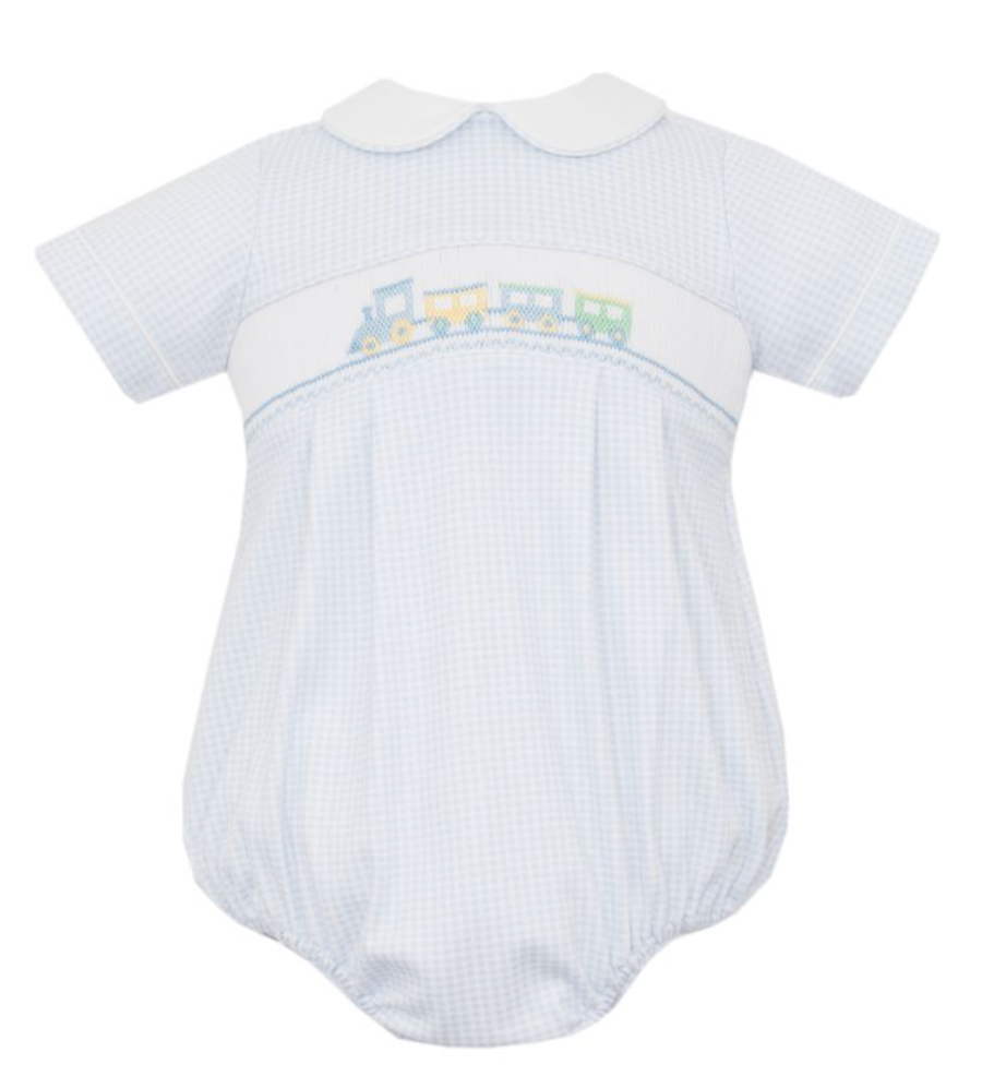 Train Light Blue Gingham Knit Bubble