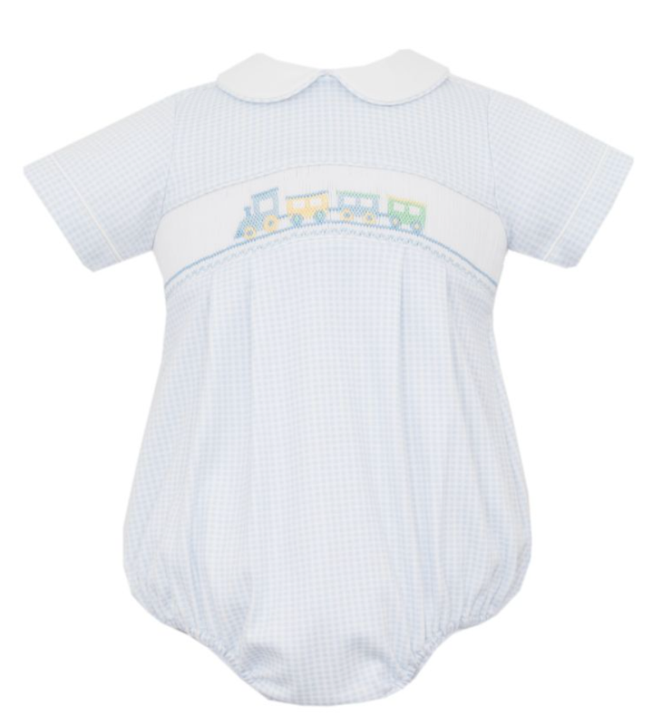 Train Light Blue Gingham Knit Bubble