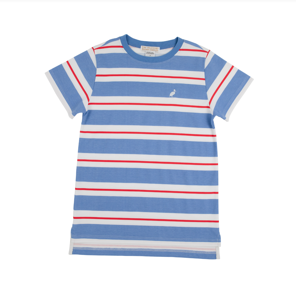 Carter Crew Neck in Barbados Blue/Richmond Red/Worth Avenue White Stripe