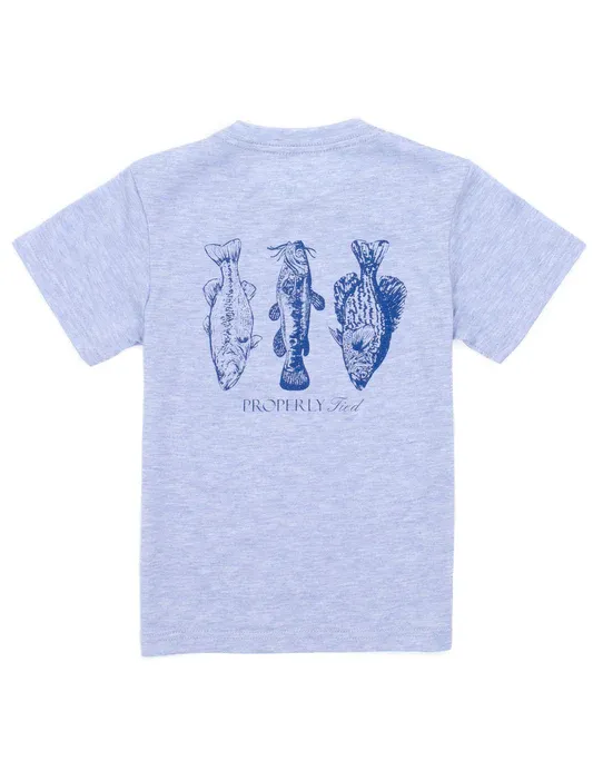 Boys Portland Pocket Tee Shortsleeve Fisherman's Paradise Baby Blue Heather