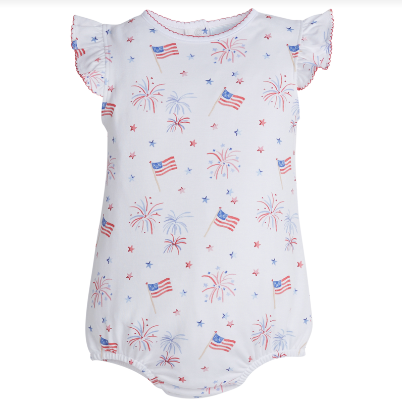 Printed Angel Sleeve Bubble- Flags