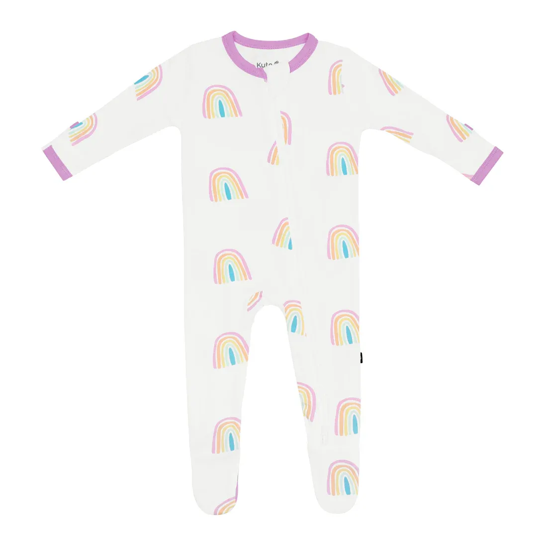 Zippered Footie in Poi Rainbow