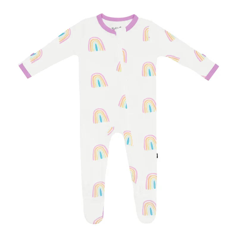 Zippered Footie in Poi Rainbow