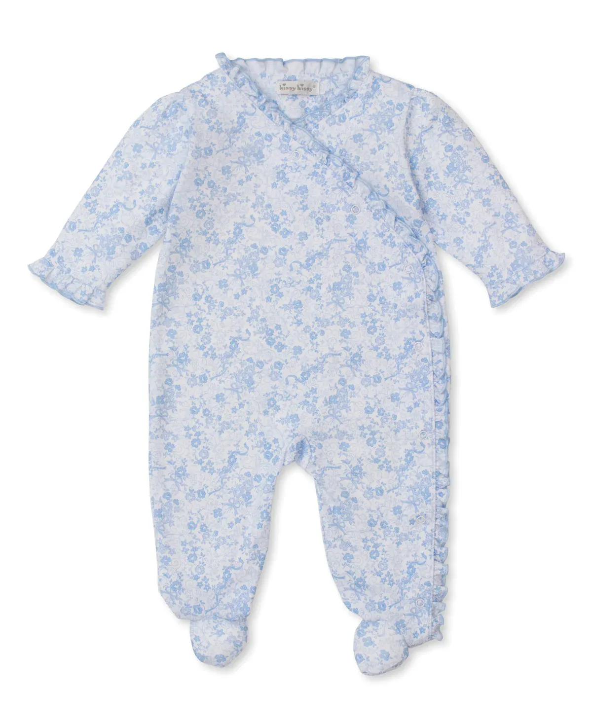 Old English Roses Blue Footie