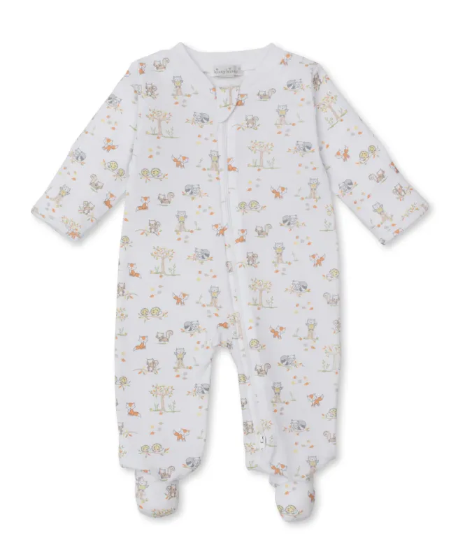 Forest Frolic Zipper Footie