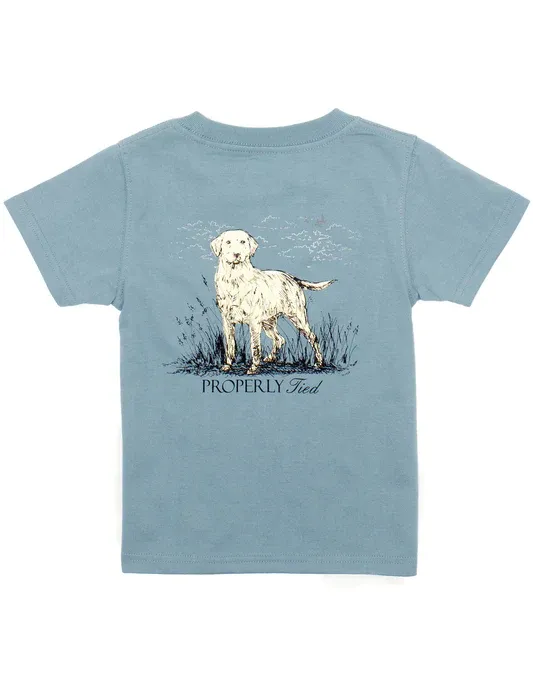 Boys Labrador Short Sleeve Steel Blue