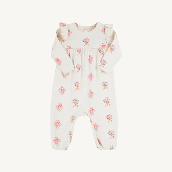 Nonesuch Stems with Sandpearl Pink Leigh Ann Angel Sleeve Romper