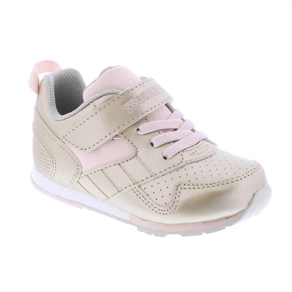 Racer Sneaker in Gold/Rose