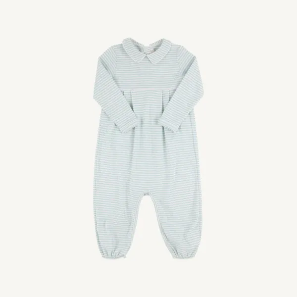 Old Greenwich Green Stripe/Worth Ave. White Bradford Romper