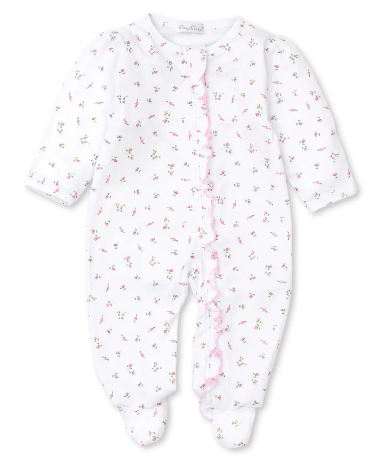 Roses and Blooms Zipper Footie