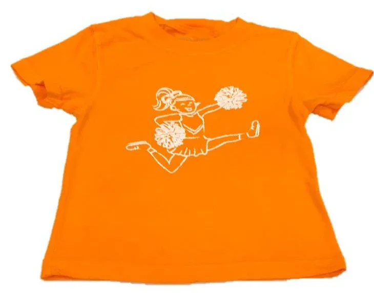 Orange and White Cheerleader T-Shirt