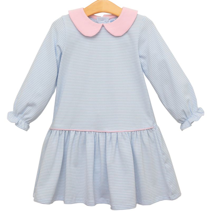 Light Blue/Pink Stripe Katherine Dress