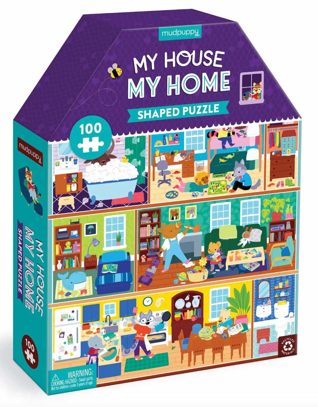 My House, My Home 100 Piece House Shaped Puzzle