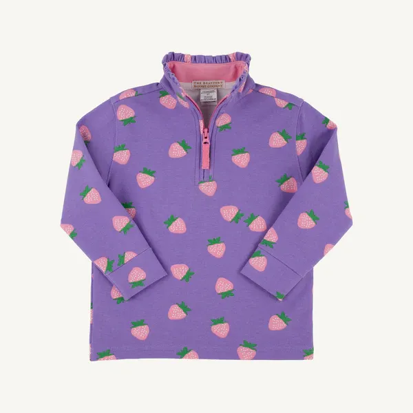 Sanibel Strawberry Palisade Purple/Hamptons Hot Pink Canter Collar Half-Zip