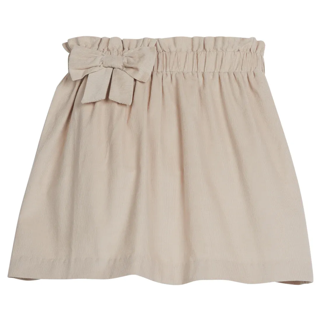 Stone Corduroy Paperbag Bow Skirt