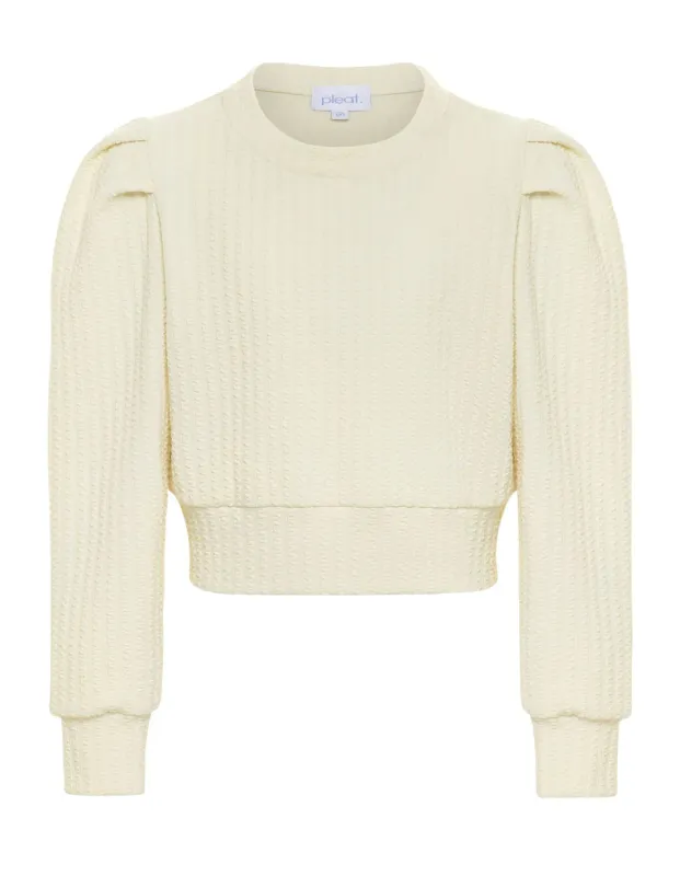 Jane Sweatshirt Textured Cream