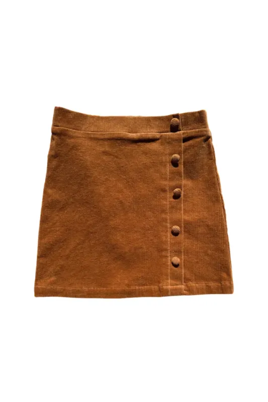 Dark Honey Reese Cord Skirt