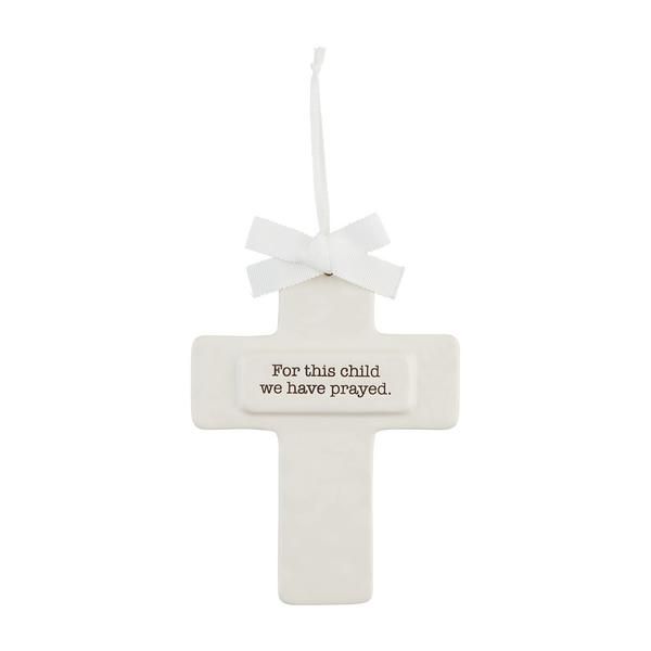 White Ceramic Keepsake Cross
