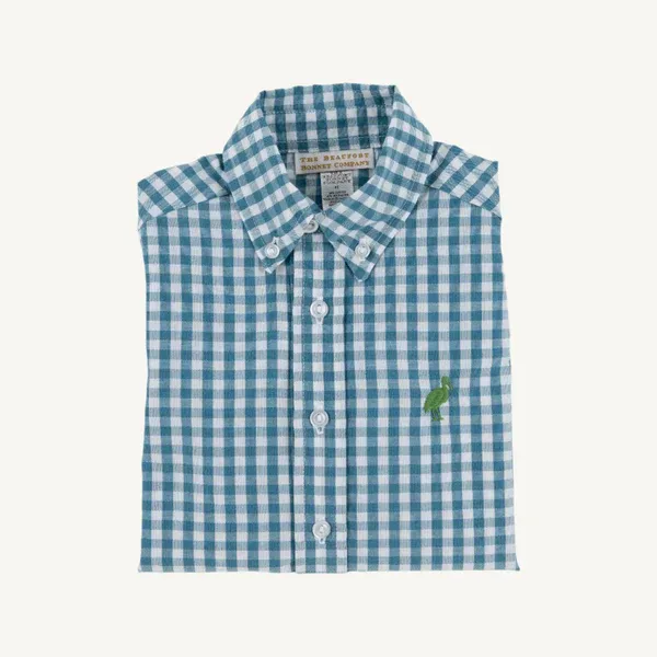 Barnsley Blue Gingham Dean's List Dress Shirt