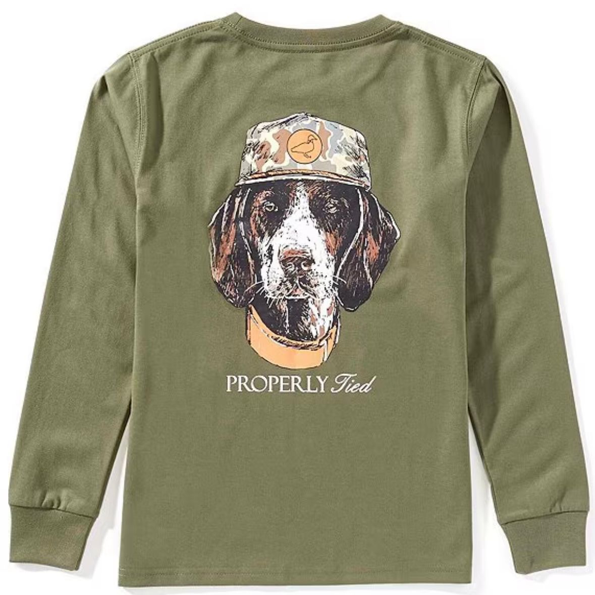 Boys Mans Best Friend Long Sleeve Olive