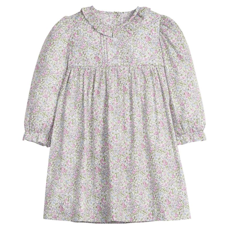 Pleated Caroline Dress in Lavender Gables Floral