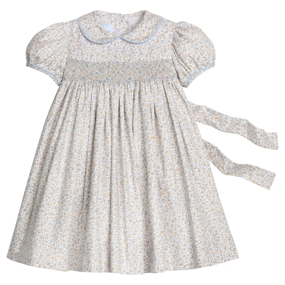 Smocked Peter Pan Dress in Winthrop Floral