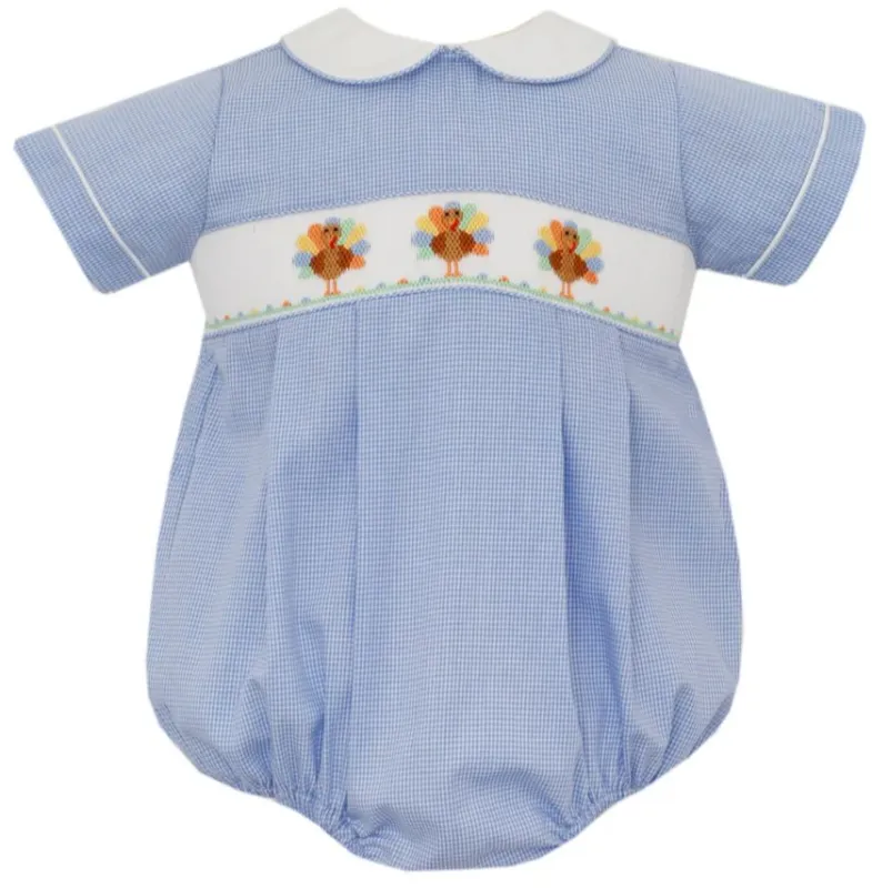 Turkey Boy's Blue Gingham Boy's Bubble