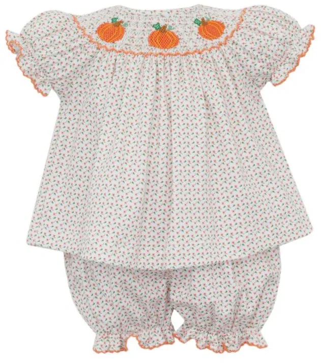 Pumpkin Girl's Bishop Bloomer Set