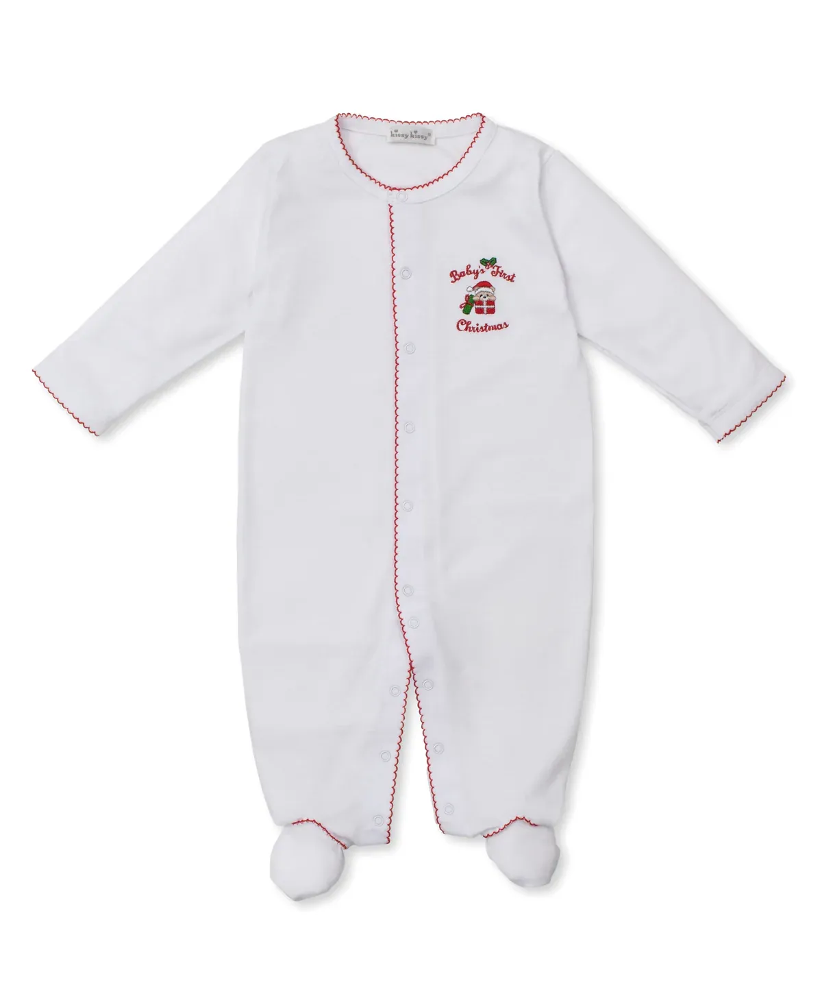 Baby's First Christmas Velour Footie